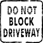 Driveway - Do Not Block