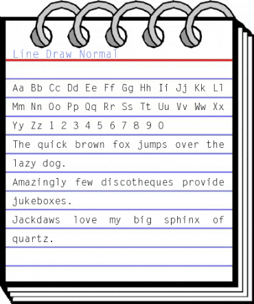 Line Draw Normal Font