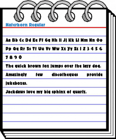 Materhorn Regular Font