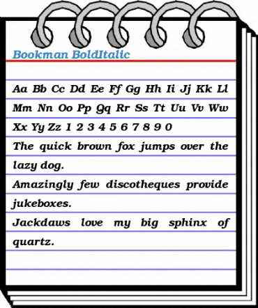 Bookman BoldItalic Font