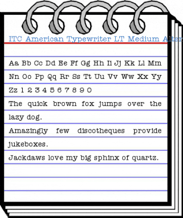 ITC American Typewriter LT Font