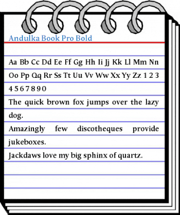 Andulka Book Pro Font