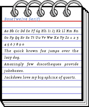 BaseTwelve SerifI Font