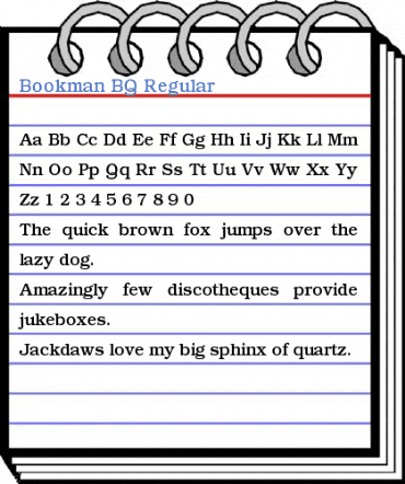 Bookman BQ Regular Font