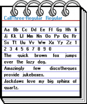 CallThree-Regular Font