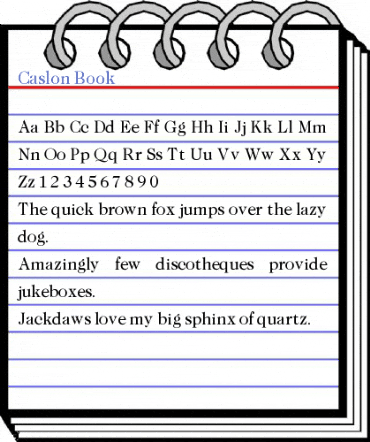 Caslon Book Font