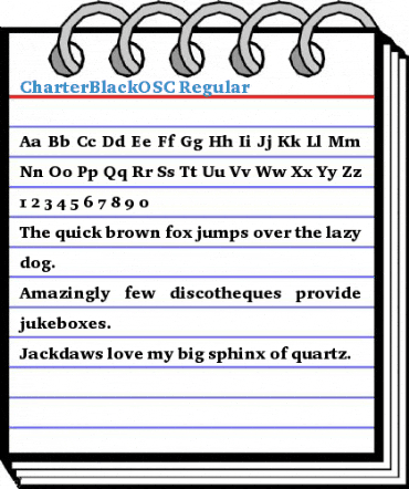 CharterBlackOSC Regular Font