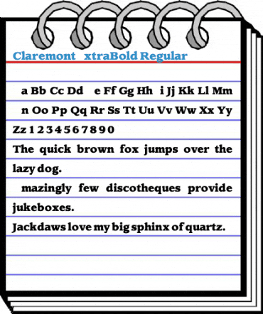 ClaremontExtraBold Regular Font