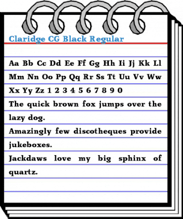 Claridge CG Black Regular Font