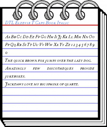 DTL Elzevir T Caps Book Italic Font