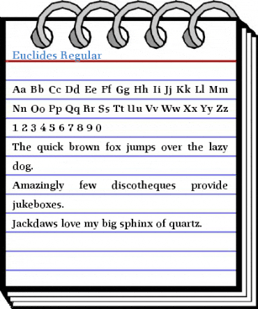 Euclides Regular Font