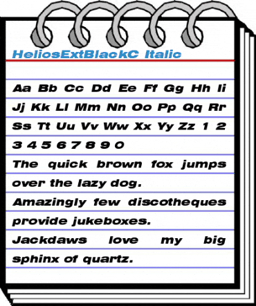 HeliosExtBlackC Font