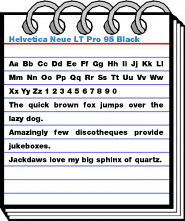 Helvetica Neue LT Pro 95 Black Font