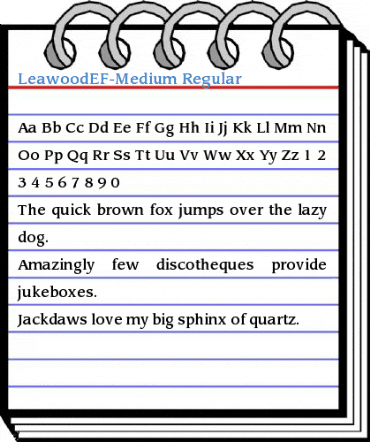 LeawoodEF-Medium Regular Font
