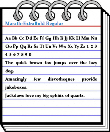 Marath-ExtraBold Regular Font