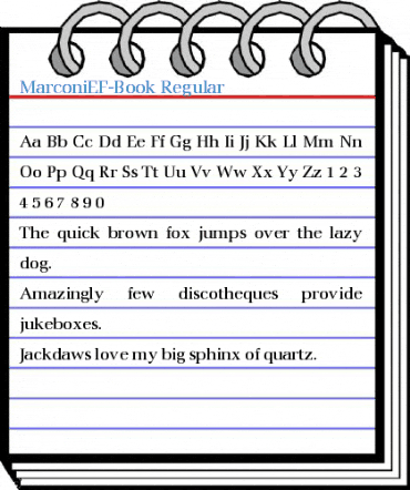 MarconiEF-Book Regular Font