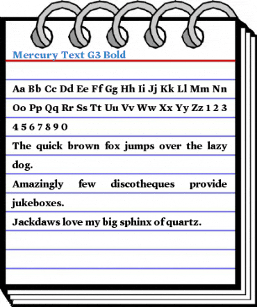 Mercury Text G3 Bold Font