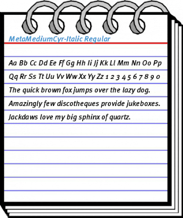 MetaMediumCyr-Italic Regular Font