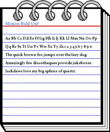 Minion Bold OsF Font