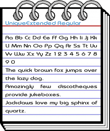 UniqueExtended Regular Font