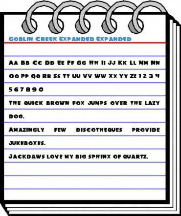 Goblin Creek Expanded Expanded Font