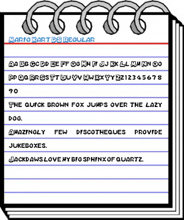 Mario Kart DS Regular Font