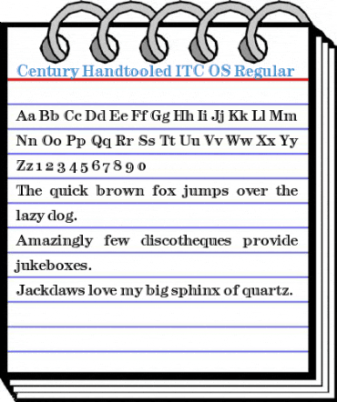 Century Handtooled ITC OS Regular Font