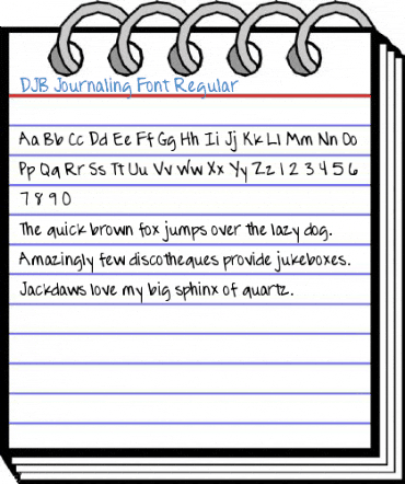 DJB Journaling Font Regular Font