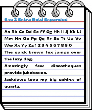 Exo 2 Extra Bold Expanded Font