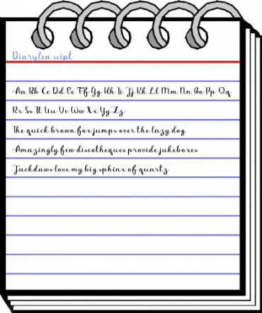 Diarylea scipt Font