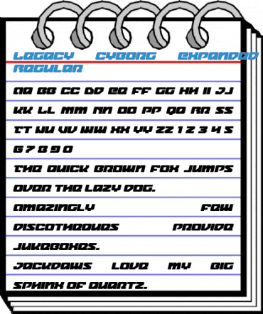 Legacy Cyborg Expanded Italic Regular Font