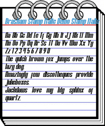 Brasham Stamp Italic Demo Stamp Italic Font