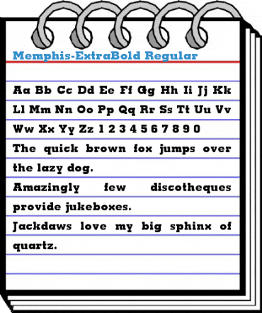 Memphis-ExtraBold Regular Font