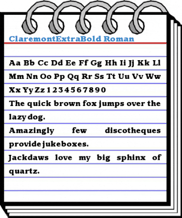 ClaremontExtraBold Font