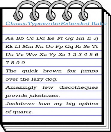 ClassicTypewriterExtended Font