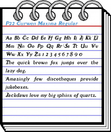 P22 Curwen Maxima Regular Font