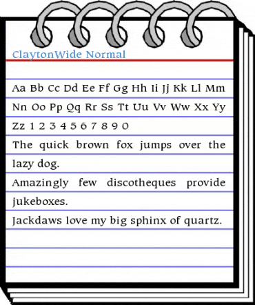 ClaytonWide Normal Font