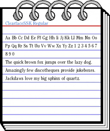 ClearfaceSSK Font
