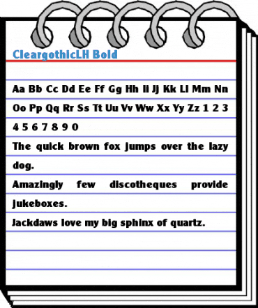 CleargothicLH Font