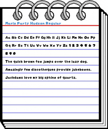 Mario Party Hudson Regular Font