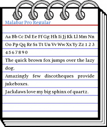Malabar Pro Regular Font