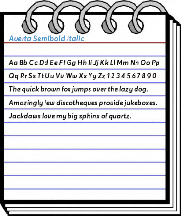 Averta Semibold Italic Font