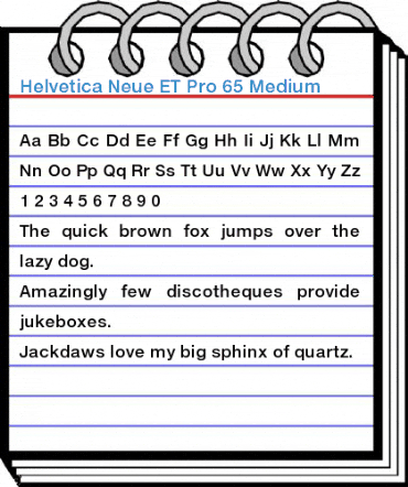 Helvetica Neue ET Pro 65 Medium Font