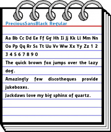 PreciousSansBlack Regular Font