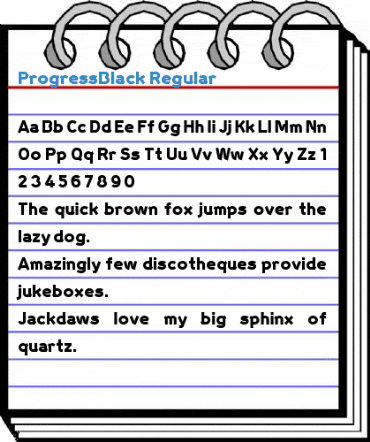 ProgressBlack Regular Font