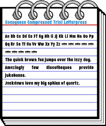 Cocogoose Compressed Trial Letterpress Font
