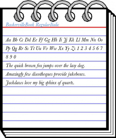 BaskervilleBook RegularItalic Font