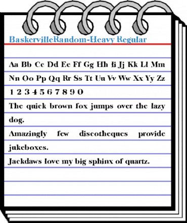 BaskervilleRandom-Heavy Font