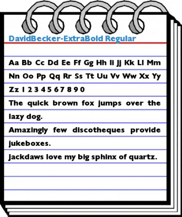 DavidBecker-ExtraBold Regular Font