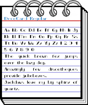 DecoCard Regular Font